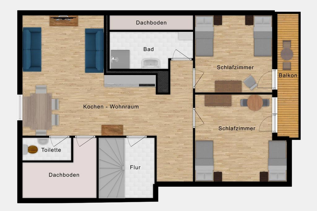 Haus Tyrol Weerberg | Grundriss 2-4 Personen