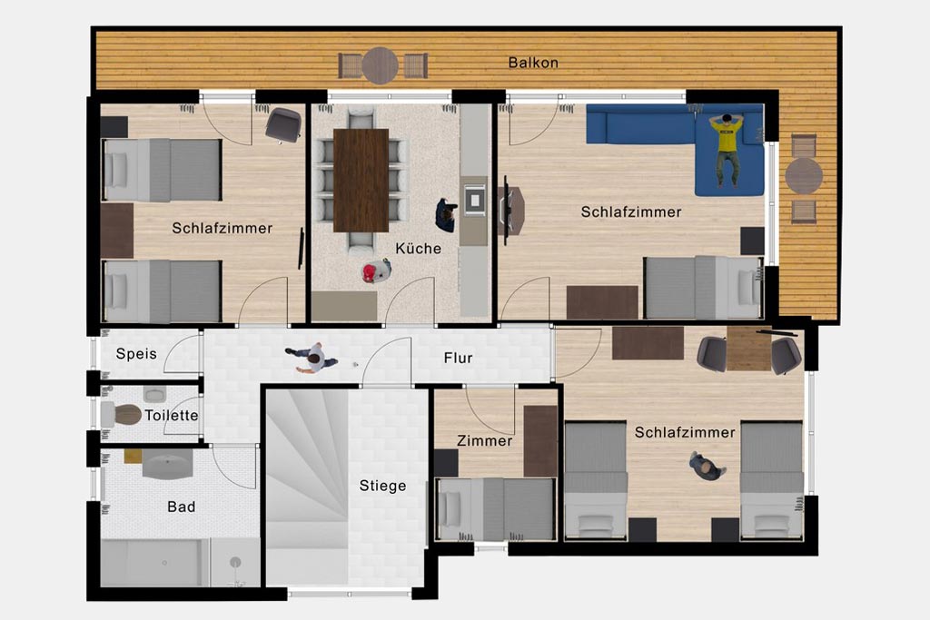 Haus Tyrol Weerberg | Grundriss 4-7 Personen